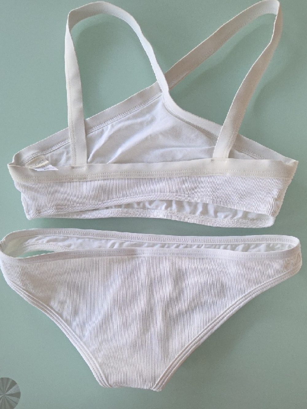 l*space White Ribbed Bikini Set - Picture 2 of 7